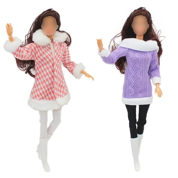 1 комплект 30 см Кукла-принцесса, Милая одежда для девочек, платье, Зимнее платье, комплект одежды для кукол, Кукольный подарок, кукольное платье 1:6