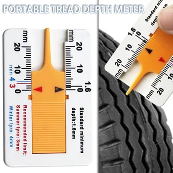 1 комплект инструмента для измерения толщины автомобильных колесных шин 0-20 мм, индикатор глубины протектора автомобильных шин, Верньерный индикатор
