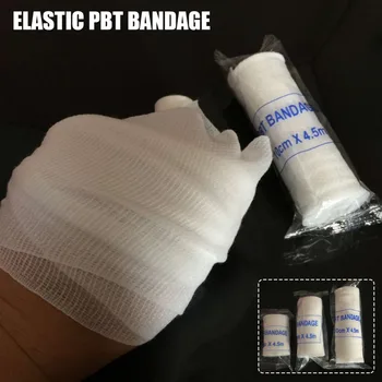 10 рулонов эластичного бинта из ПБТ, Фиксирующая повязка, Марлевая повязка на рану, Повязка для неотложной медицинской помощи, инструмент первой помощи