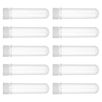 10 Шт. Прозрачные пластиковые тюбики в бутылках для хранения с крышками Портативные контейнеры для конфет Тест