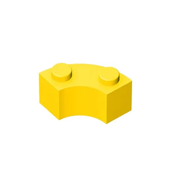 10шт Совместимых Деталей MOC Brick 3063 85080 Кирпичный Круглый Угол 2 x 2 Макароны Строительный Блок Частица DIY Assmble Детская Игрушка Для Мозга
