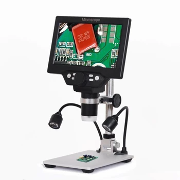 1200X Цифровой Микроскоп для Электроники 12.0MP 7-Дюймовый HD ЖК-Дисплей Промышленная USB Видеокамера Микроскоп w Light f Пайка