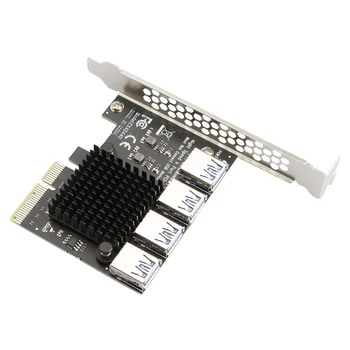 20 Гбит/с PCI-E 4X 1-4 USB Riser для Майнинга BTC Miner Multiplier Карта расширения Настольного Компьютера Extender Адаптер