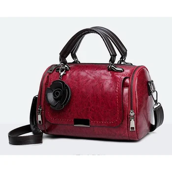 2023 Новая сумочка с подвеской в виде цветов, женские модные сумки Boston, сумка на одно плечо, женская сумка через плечо, сумка-мессенджер из искусственной кожи