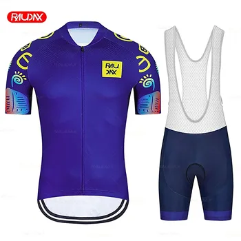 2024, Велосипедная одежда RAUDAX, Летний Комплект из велосипедной майки с коротким рукавом, Мужская одежда спортивной команды Mtb, Велосипедные рубашки черного цвета.