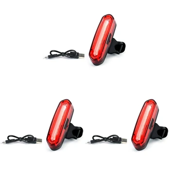 3X ультраяркий светодиодный задний фонарь для велосипеда, перезаряжаемый через USB задний фонарь для велосипеда, водонепроницаемый и простой в установке фонарь для шлема IPX6