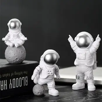 4 шт Фигурка Астронавта, Статуэтка, Скульптура Космонавта, Развивающая игрушка, Тематика Вселенной, космического пространства, Украшения для вечеринки по случаю Дня рождения