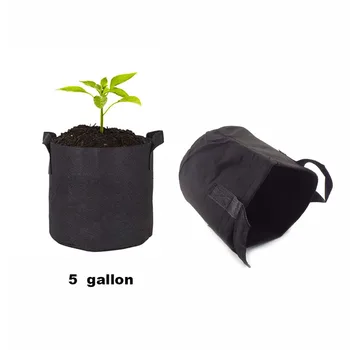 5-галлоновая сумка для выращивания растений с ручкой из ткани для овощей и цветов, горшок для семян, экологически чистые садовые инструменты для вентиляции
