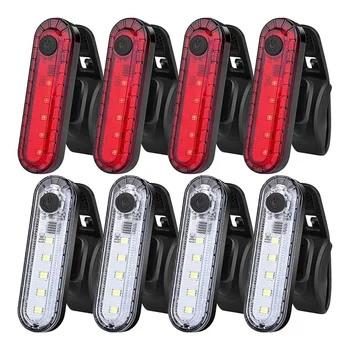 8 шт USB перезаряжаемых передних и задних светодиодных велосипедных задних фонарей, велосипедной фары для шоссейного велосипеда, езды на велосипеде