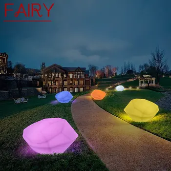 FAIRY Modern 16 цветов газонных фонарей USB Electric Creative 3D White Stone с дистанционным управлением IP65 Декор для сада и парка