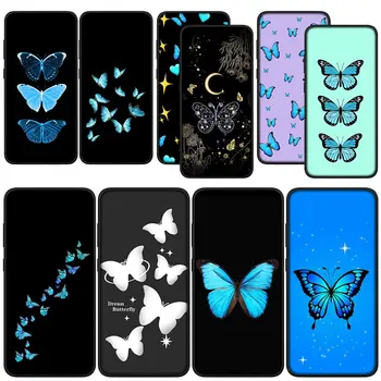Flight Blue Butterfly Fly Cover Чехол для телефона Samsung Galaxy S21 S20 Fe S23 S22 Ultra S8 Plus A12 A13 A21S A73 + Мягкий Корпус