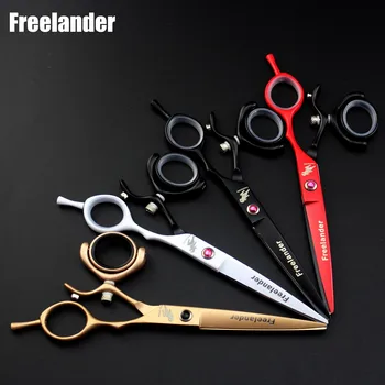 Freelander 6 ‘Профессиональные Парикмахерские ножницы для зубов, Цветной лак для выпечки, Плоские Ножницы, свободно вращающиеся на 720 ° Инструменты для стрижки волос