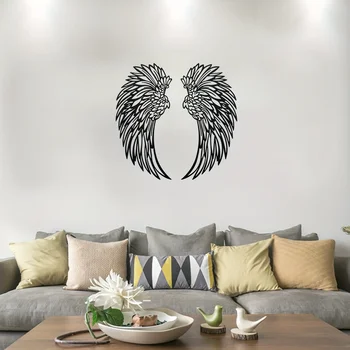 HelloYoung 1 пара Декоративных Украшений Angel Wings - Металлические Крылья из Перьев для Декора Стен, Фонов Для Фотосъемки Вечеринок