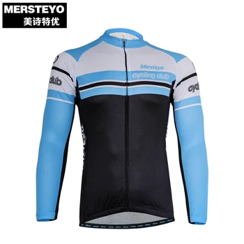 MERSTEYO Pro Мужская Велосипедная майка С Длинным Рукавом Командная Велосипедная одежда Небесно-Голубой Черный Мужской Топ Для верховой езды MTB Wear Ropa Ciclismo Рубашка Jaket