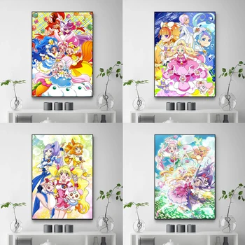 Pretty Cure, аниме, плакат, украшение, Живопись на холсте, Украшения для дома, Декоративные картины, плакаты для настенного искусства, спальня