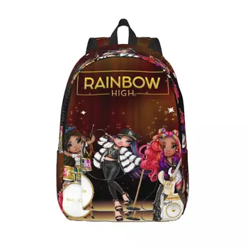 Rock Ur Heart Out Rainbow Высокий Рюкзак для Дошкольников, Школьников, Сумки Для Книг Для Мальчиков И Девочек, Детский Холщовый Рюкзак, Прочный