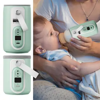 USB-перезаряжаемый чехол для подогрева молока и воды, подогреватель бутылочек для кормления, Безопасная Изолированная сумка для детских принадлежностей для путешествий на открытом воздухе.