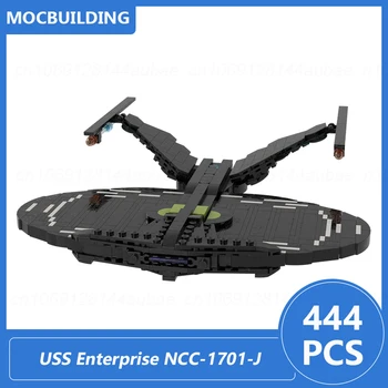 USS Enterprise NCC-1701-J Масштабная Модель 1:11700 Moc Строительные Блоки Diy Сборка Кирпичей Космический Креативный Дисплей Игрушки Подарки 444 шт.