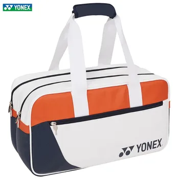 YONEX Высококачественная прочная спортивная сумка для бадминтона из искусственной кожи для мини-турнира 2-3 штуки Сумка для теннисных ракеток Унисекс Белая