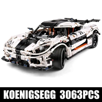 В наличии 23002 13120 Высокотехнологичных Серий Koenigseg AgeraRS Гоночный Автомобиль Строительные Блоки Игрушки, Совместимые MOC-20518 для Детских Кирпичей