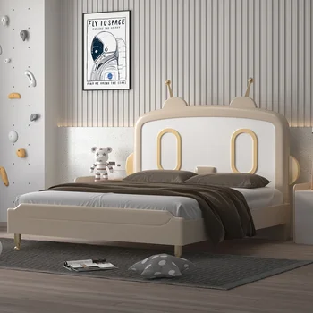 Детская кровать односпальная кровать мальчик детская комната из массива дерева мебель-робот молодежный креативный мальчик маленькая кровать девочка