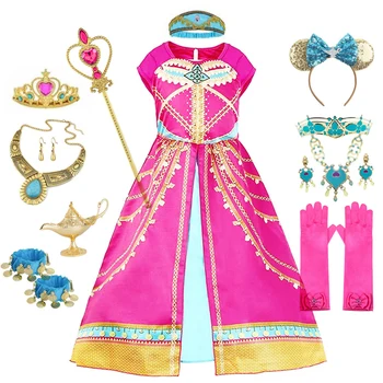 Детские костюмы Аладдина на Хэллоуин Для девочек, косплей индийской арабской принцессы, костюм на Хэллоуин для детей