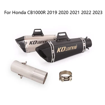Для Honda CB1000R 2019 2020 2021 2022 2023 51 мм Глушитель Выхлопной Системы Мотоцикла Выхлопная Труба Среднего Звена Из Нержавеющей Стали