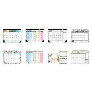 Ежемесячный Настенный календарь-Планировщик с июля 2023 по декабрь 2024 года для планирования и организации Всего месяца и года с Двухпроводной привязкой