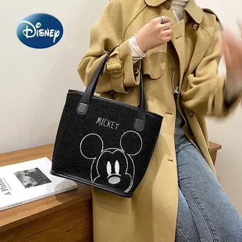Женская сумка Disney's New Mickey от модного люксового бренда, высококачественная женская сумка через плечо большой емкости, высококачественная сумка для хранения.