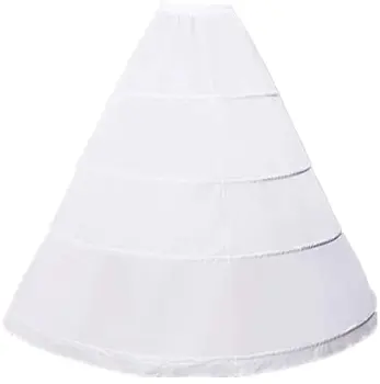Женское свадебное бальное платье А-силуэта длиной до пола с 4 обручами, нижняя юбка, Кринолин