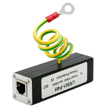 Защита телефона факса от перенапряжения RJ11, IP20, устройство защиты от грозового разрядника 110 В, порт RJ-11