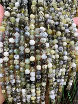 Зеленый Опал Натуральный камень Драгоценные Камни Свободные бусины 6-8-10 мм Браслет-ожерелье своими руками для изготовления ювелирных изделий