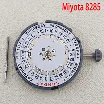 Импортный механизм Miyota 8285 с высокоточным автоматическим механизмом, высококачественный белый двойной календарь с механизмом верхнего аккорда