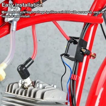 Катушка зажигания CDI, магнитная высоковольтная головка блока цилиндров для велосипеда с 2 отверстиями, свеча зажигания, аксессуары для велосипедов, катушки зажигания
