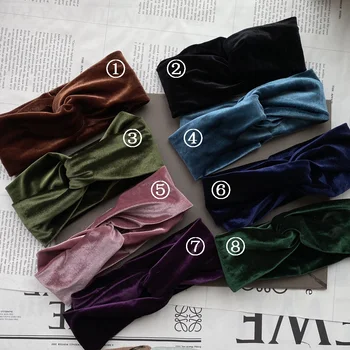 Классические многоцветные женские бархатные повязки Maillard