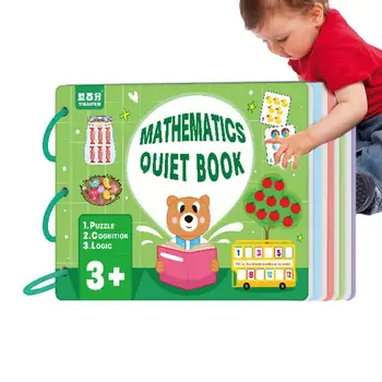 Книга для занятий с детьми, развивающая игрушка для детского сада, книга для сенсорных и тихих занятий, головоломка для подбора номеров животных, малыш 3-6 лет