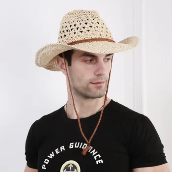 Ковбойская шляпа в западном стиле для мужчин и женщин, летние шляпы, рыболовная шляпа, уличная плетеная шляпа, мужские модные шляпы, кепка-кепка