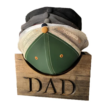 Креативный деревянный держатель для шляп для папы, подарки на День отца, подарки на День рождения для мужчин, Офисные и домашние бейсболки, Стеллаж для хранения шляп, Органайзер