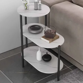 Круглый современный журнальный столик для гостиной, Минималистичный модный маленький диванный столик, мраморная мебель Mesa Centro XY50ET