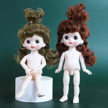 Кукла 16 см, 13 подвижных суставов и 3D имитация глаз, подарок для девочки на день рождения, детская игрушка своими руками