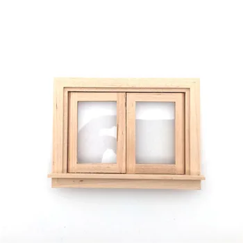 Миниатюрные аксессуары для кукольного домика 1/12, имитирующая мини-деревянное окно мебель, игрушки для украшения кукольного домика