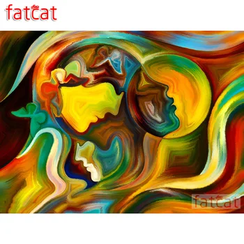 Мозаичная картина FATCAT абстрактные любители рукоделия полная квадратная круглая дрель diy 5d алмазная вышивка искусство домашнего декора AE3294