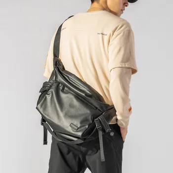Мужская сумка-мессенджер, модная 14-дюймовая дорожная сумка для ноутбука через плечо, универсальная портативная повседневная сумка для мужчин.