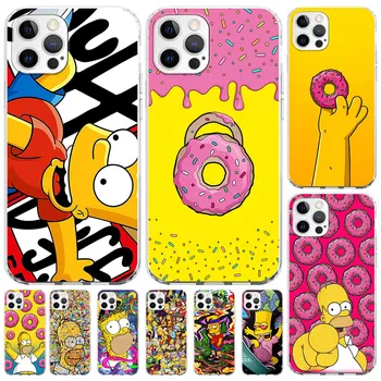 Мультяшный Чехол Homer Simpsons для Apple iPhone 11 12 13 Mini 14 Pro Max 15 Ultra 7 8 SE 2020 X XS 6 6s 5 5s Силиконовый Чехол Для Телефона