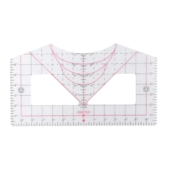 Направляющая линейки для футболок Прозрачная направляющая линейки для выравнивания винила Для измерительного инструмента швейного инструмента калибровочного инструмента Прозрачная линейка
