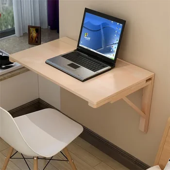 Настенный Плавающий компьютерный стол, Складной Стол для ноутбука, Прочные кронштейны для офиса, домашней кухни, 60x40 см, Многофункциональный стол.