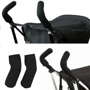 Новая 1 пара черных неопреновых чехлов для детских колясок, подлокотников-пуссеток, защитного чехла для ручек для коляски