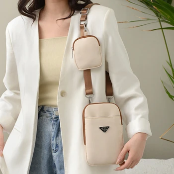 Новая модная сумка для мобильного телефона, сумка для карт, нейлоновая многофункциональная сумка через плечо, модный женский кошелек, мини-сумка