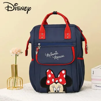Новая сумка для подгузников Disney Mickey's, рюкзак, роскошная брендовая детская сумка, Мультяшная Милая сумка для подгузников, модная водонепроницаемая Многофункциональная