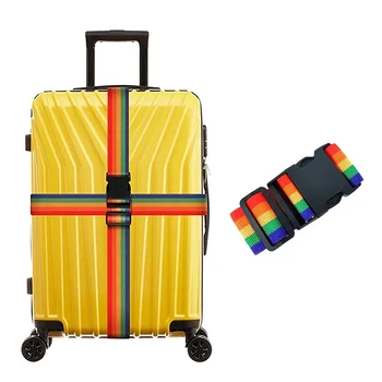 Новый багажный чемодан Безопасный ремень 2 м Радужный замок с паролем Упаковка Багажная сумка с багажным ремнем Замок с паролем Ремешок с пряжкой